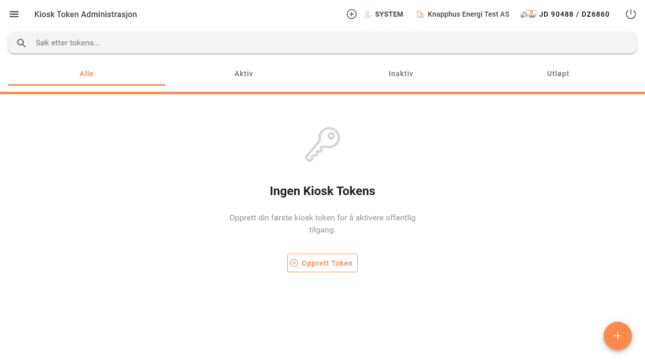 Kiosk-token-administrasjon